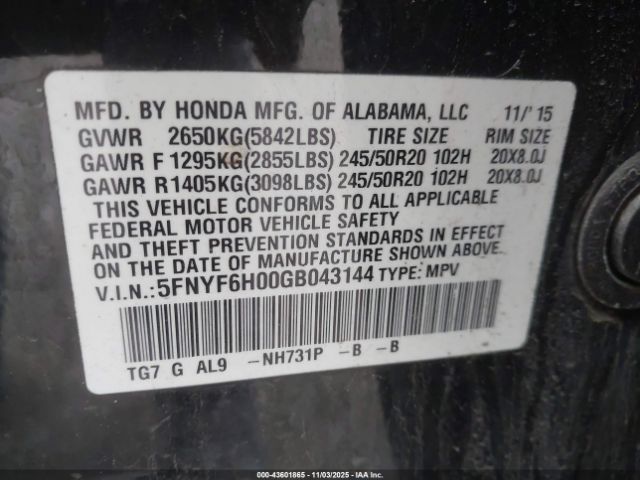 Honda Pilot Elite Image 4