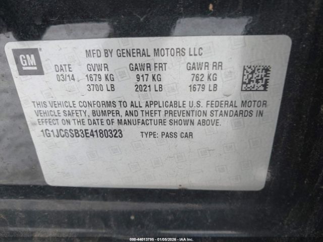 Chevrolet Sonic Lt Auto Image 3