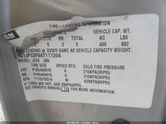 Chevrolet Cavalier Ls Image 7